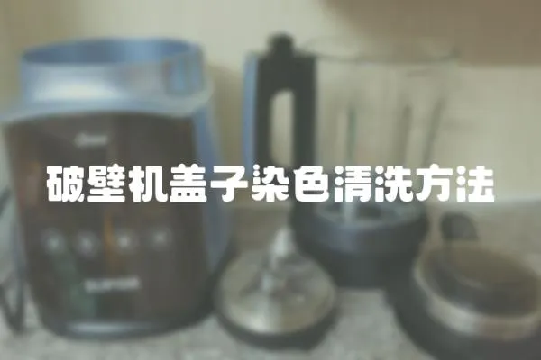 破壁機蓋子染色清洗方法