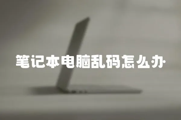 筆記本電腦亂碼怎么辦