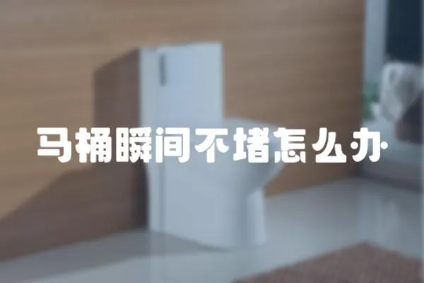 馬桶瞬間不堵怎么辦