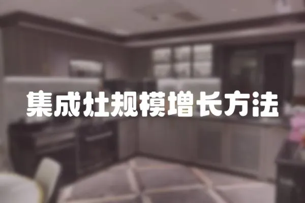 集成灶規(guī)模增長方法