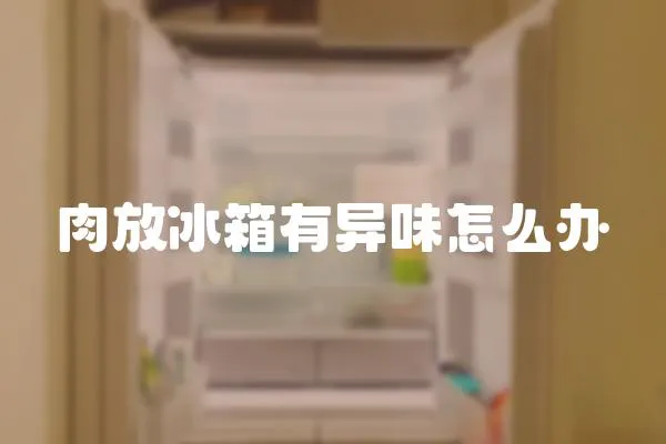 肉放冰箱有異味怎么辦