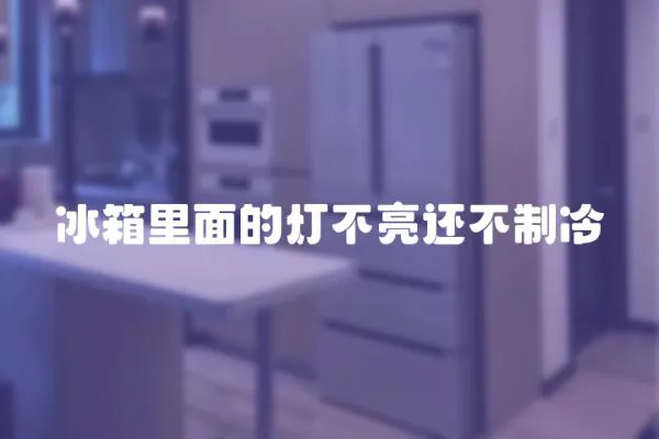 冰箱里面的燈不亮還不制冷