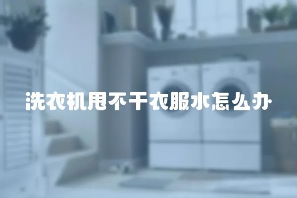 洗衣機甩不干衣服水怎么辦