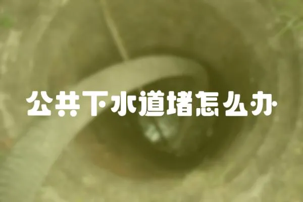 公共下水道堵怎么辦