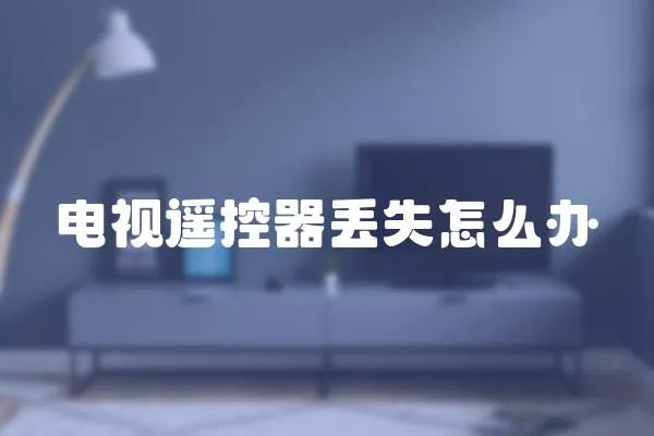 電視遙控器丟失怎么辦