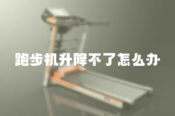 跑步機(jī)升降不了怎么辦