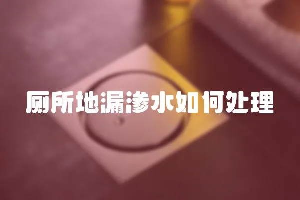 廁所地漏滲水如何處理