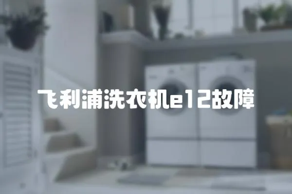飛利浦洗衣機e12故障