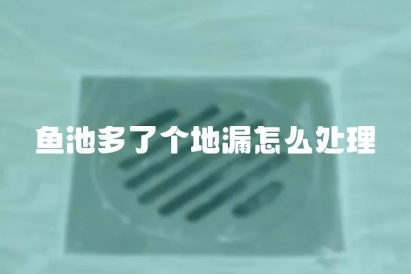 魚池多了個地漏怎么處理