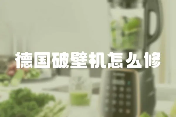 德國破壁機怎么修