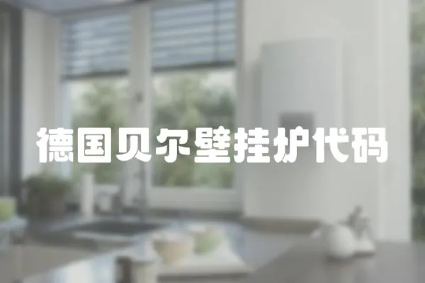 德國貝爾壁掛爐代碼