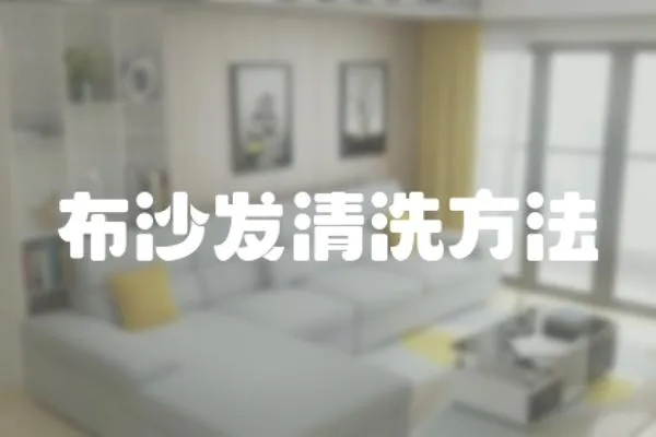 布沙發(fā)清洗方法
