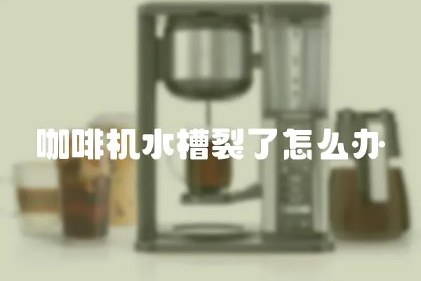 咖啡機水槽裂了怎么辦