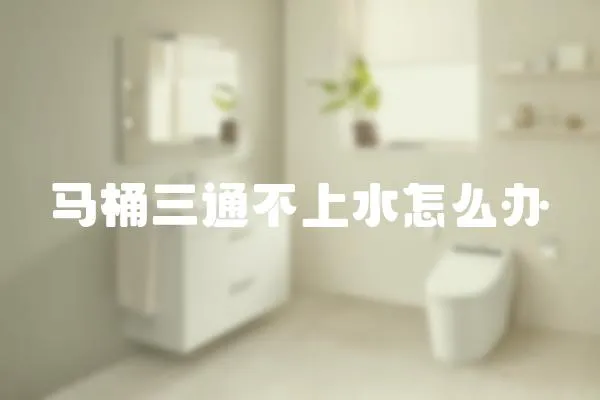 馬桶三通不上水怎么辦