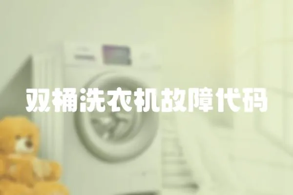 雙桶洗衣機故障代碼