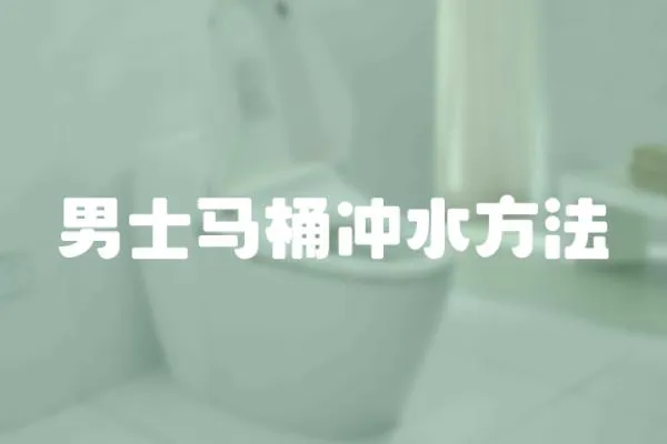 男士馬桶沖水方法