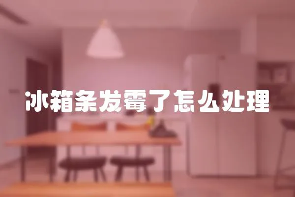 冰箱條發霉了怎么處理