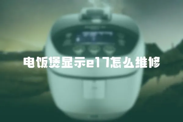 電飯煲顯示e17怎么維修