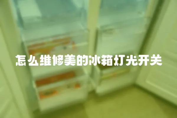 怎么維修美的冰箱燈光開關(guān)