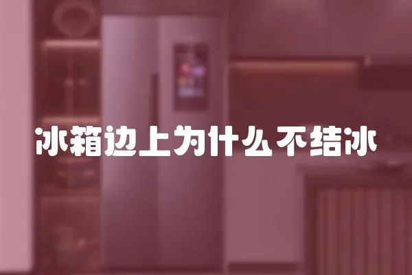 冰箱邊上為什么不結冰