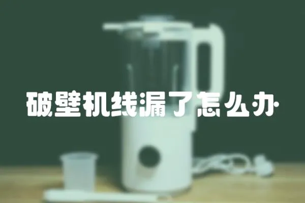 破壁機線漏了怎么辦