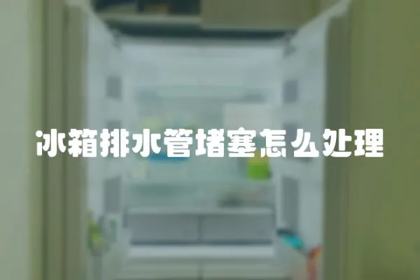 冰箱排水管堵塞怎么處理