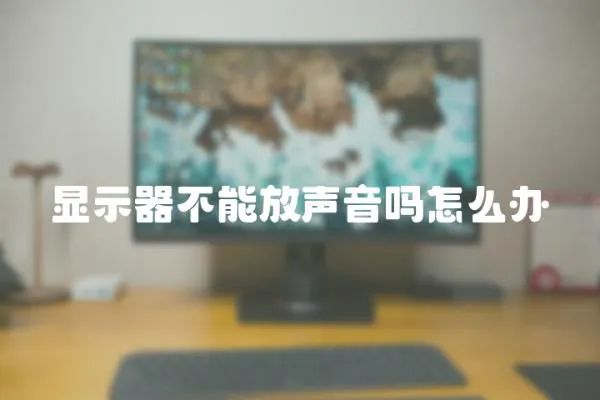 顯示器不能放聲音嗎怎么辦