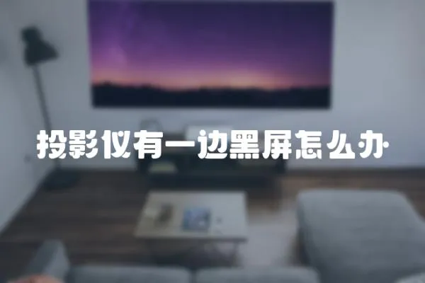 投影儀有一邊黑屏怎么辦