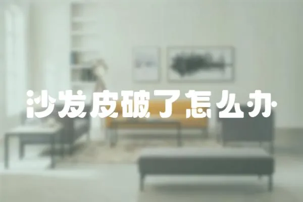 沙發(fā)皮破了怎么辦