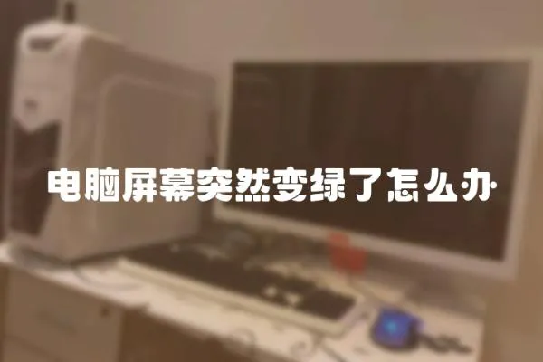 電腦屏幕突然變綠了怎么辦