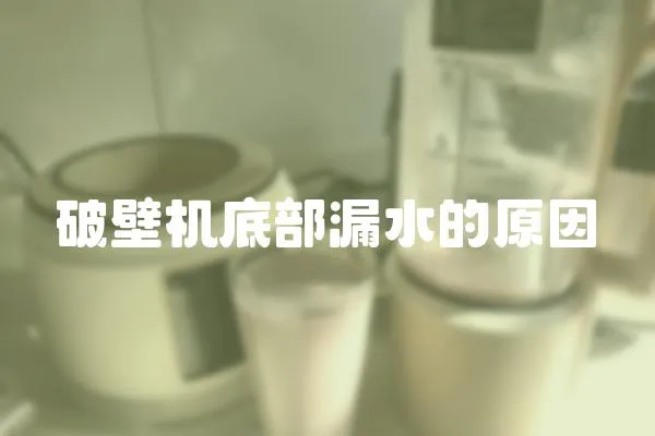 破壁机底部漏水的原因