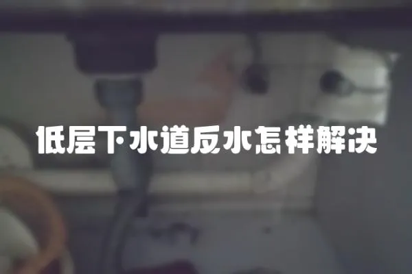低層下水道反水怎樣解決