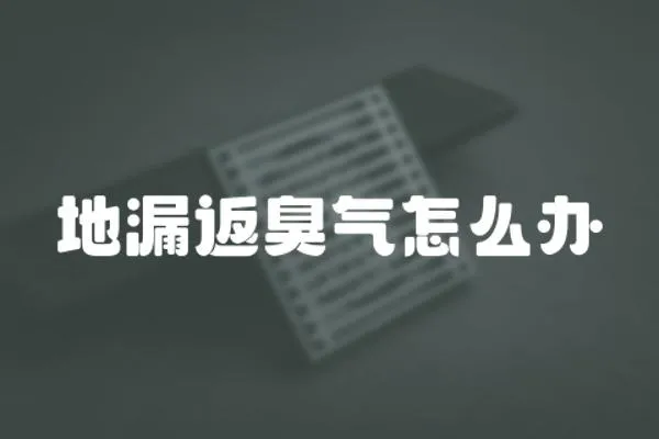 地漏返臭氣怎么辦