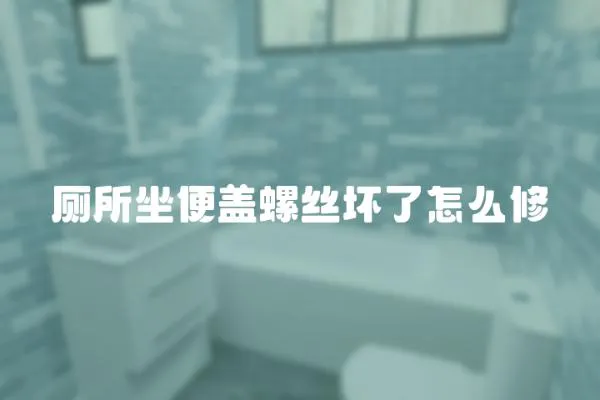 廁所坐便蓋螺絲壞了怎么修