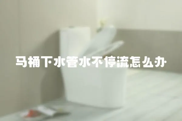 馬桶下水管水不停流怎么辦