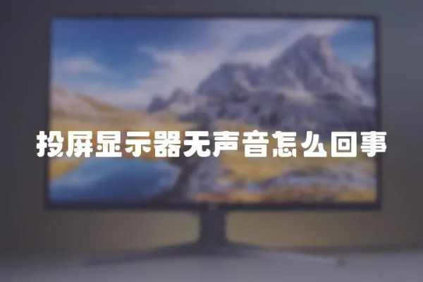 投屏顯示器無聲音怎么回事