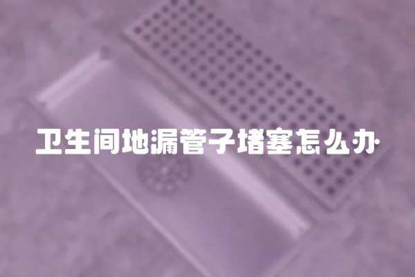 卫生间地漏管子堵塞怎么办