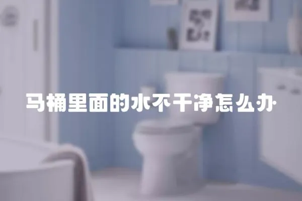 馬桶里面的水不干凈怎么辦