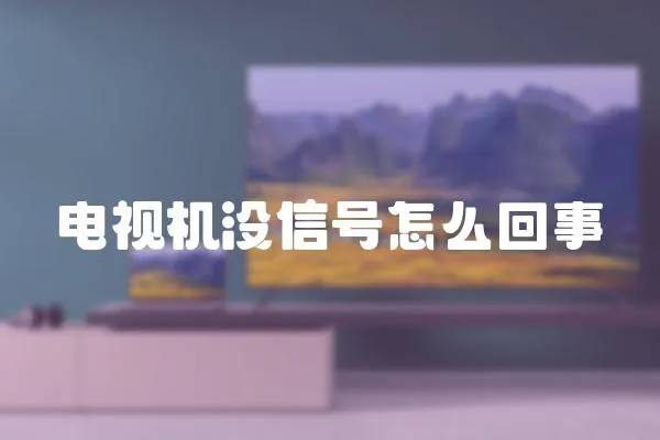 電視機沒信號怎么回事