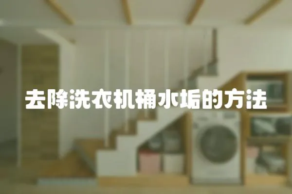 去除洗衣機桶水垢的方法