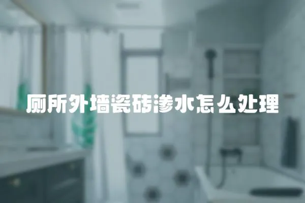 廁所外墻瓷磚滲水怎么處理