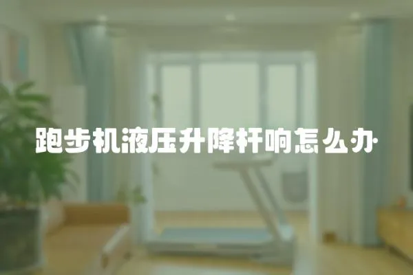 跑步機液壓升降桿響怎么辦