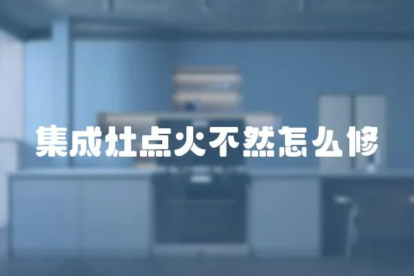 集成灶點火不然怎么修