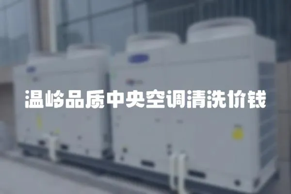 溫嶺品質中央空調清洗價錢