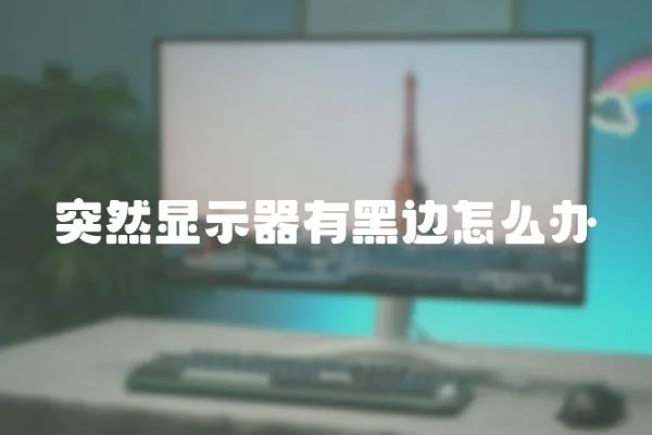突然顯示器有黑邊怎么辦