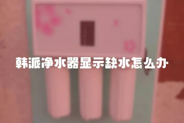韓派凈水器顯示缺水怎么辦