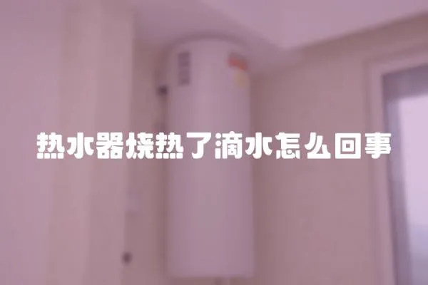 熱水器燒熱了滴水怎么回事