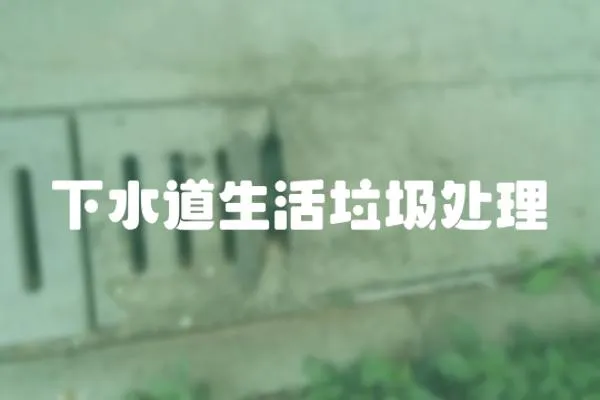 下水道生活垃圾處理