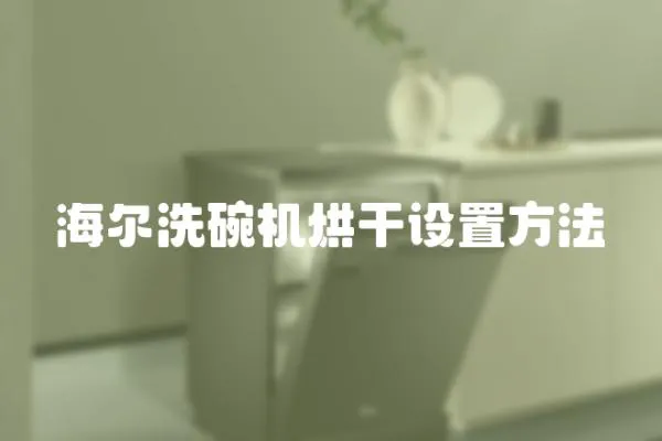 海爾洗碗機烘干設置方法