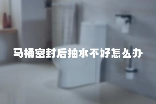 馬桶密封后抽水不好怎么辦